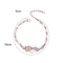 Pink Opal And Rhinstone Cat Adjustable Bracelet - Just Cats - Gifts for Cat Lovers