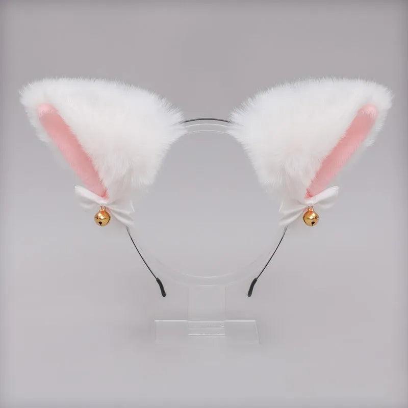 Plush Cat Ears Hair Clips Pair, 6 Colors - Just Cats - Gifts for Cat Lovers