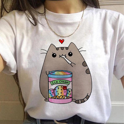 Pusheen Cat Printed Woman&