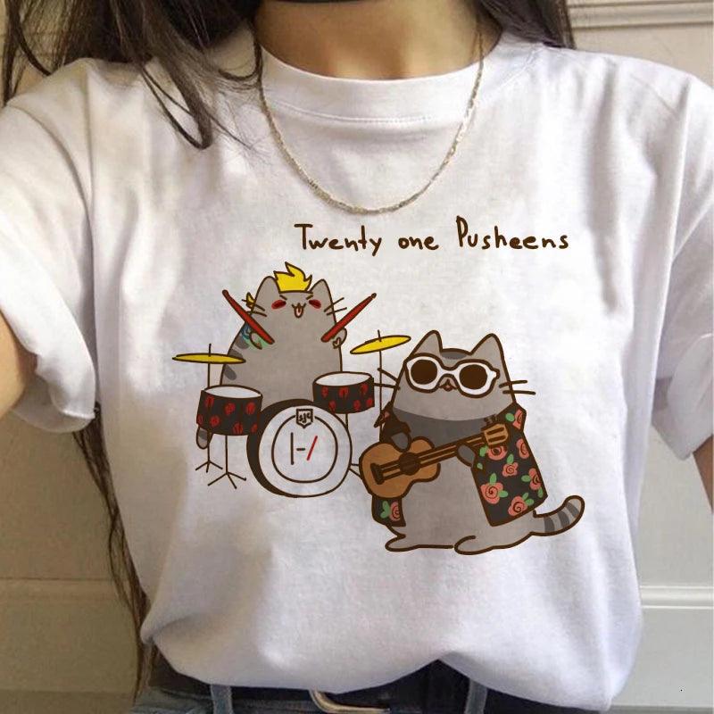 Pusheen Cat Printed Woman&