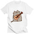 Pusheenn Cat Playing Guitar T-shirt, 7 colors, XS-XXL - Just Cats - Gifts for Cat Lovers