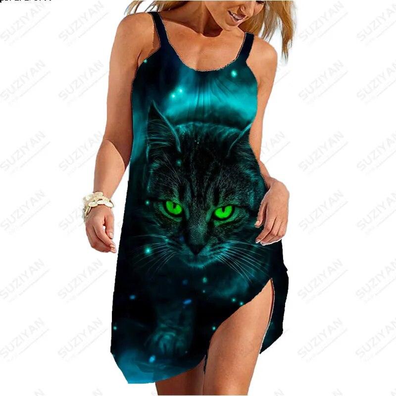 Realistic Cat Print Dreses, 4 Desgins, S-5XL - Just Cats - Gifts for Cat Lovers