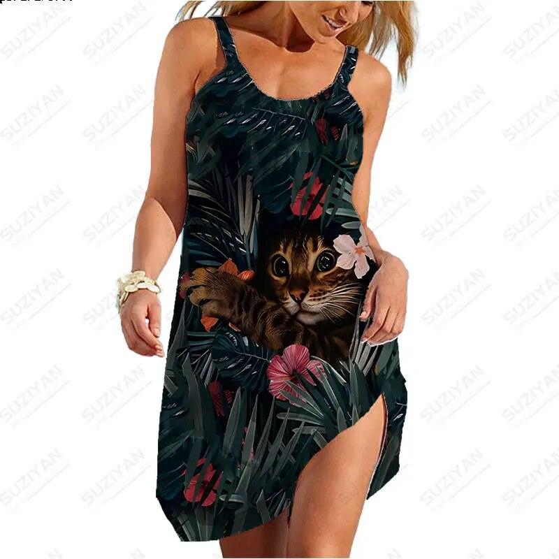 Realistic Cat Print Dreses, 4 Desgins, S-5XL - Just Cats - Gifts for Cat Lovers