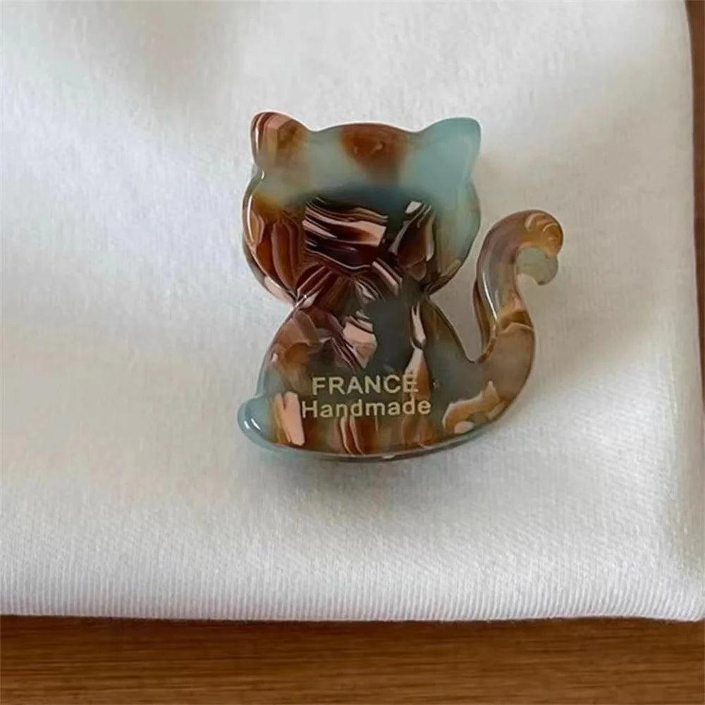 Small Cat Shape Hair Clip, 11 colors - Just Cats - Gifts for Cat Lovers