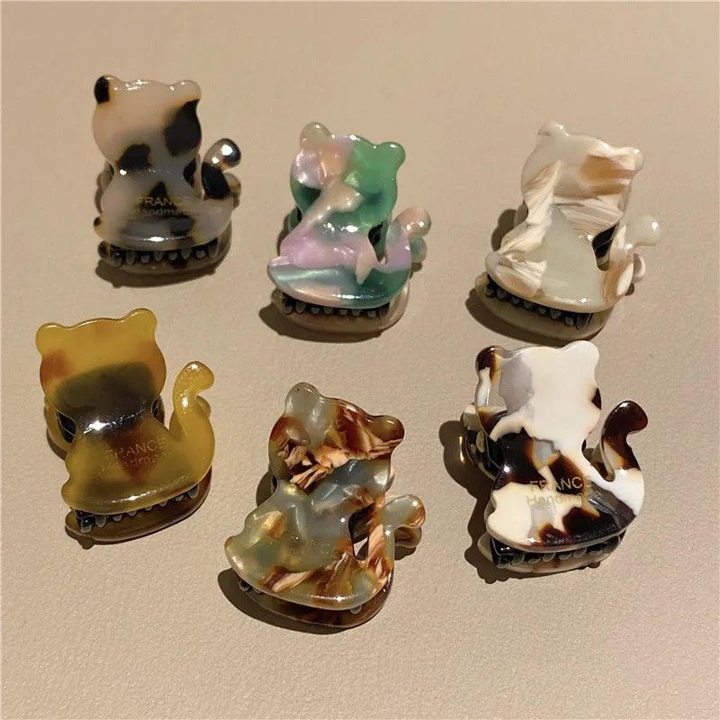 Small Cat Shape Hair Clip, 11 colors - Just Cats - Gifts for Cat Lovers