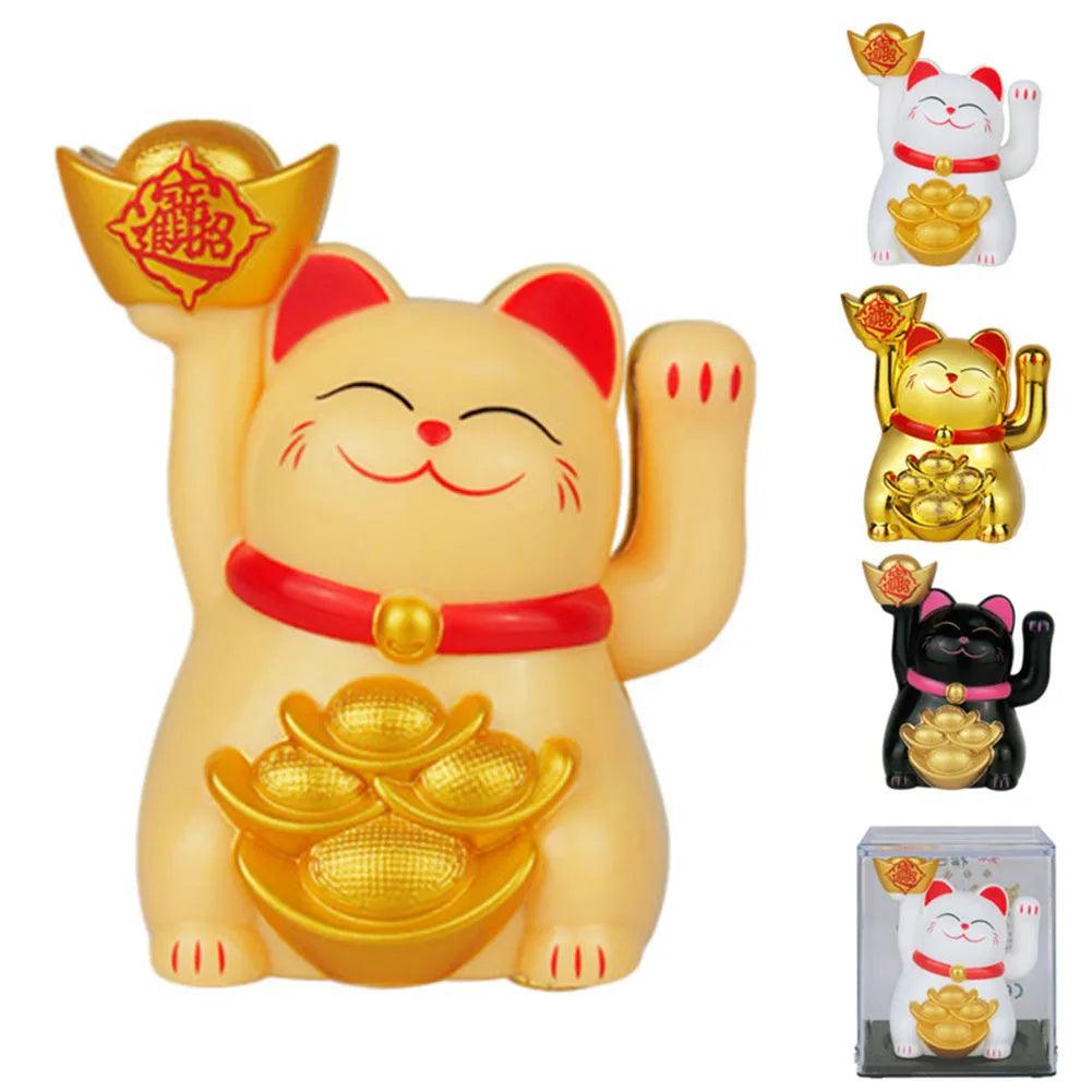 Solar Powered Maneki Neko Lucky Cat, 4 colors - Just Cats - Gifts for Cat Lovers