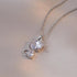 Stainless Steel & Zircon Small Cat Pendant Necklace, 2 Colors - Just Cats - Gifts for Cat Lovers