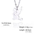 Stainless Steel Angel Cat Necklace with Heart Gold/Silver - Just Cats - Gifts for Cat Lovers