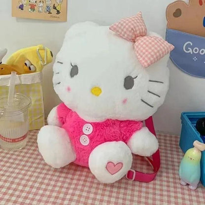 Stuffed Plush Hello Kitty Backpack, 7 Colors - Just Cats - Gifts for Cat Lovers