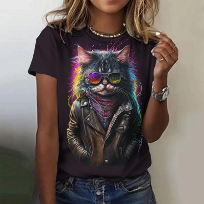 Stunning Color Designed Cat T-shirts, 8 Designs - Just Cats - Gifts for Cat Lovers