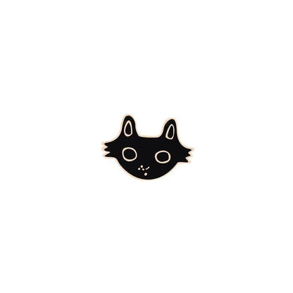 Various Black &amp; White Cartoon Cat Pins, 22 Designs - Just Cats - Gifts for Cat Lovers