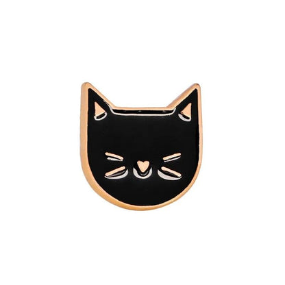 Various Black &amp; White Cartoon Cat Pins, 22 Designs - Just Cats - Gifts for Cat Lovers