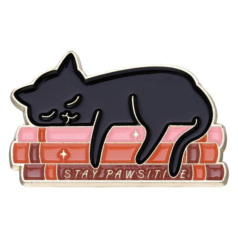 Various Black Cat Pin, 26 Designs - Just Cats - Gifts for Cat Lovers