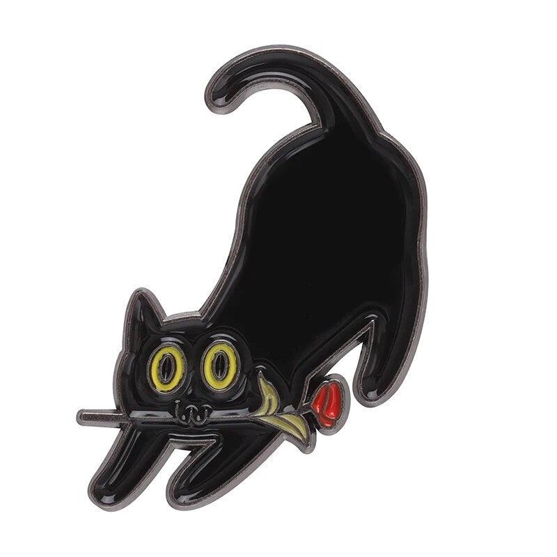 Various Black Cat Pin, 26 Designs - Just Cats - Gifts for Cat Lovers