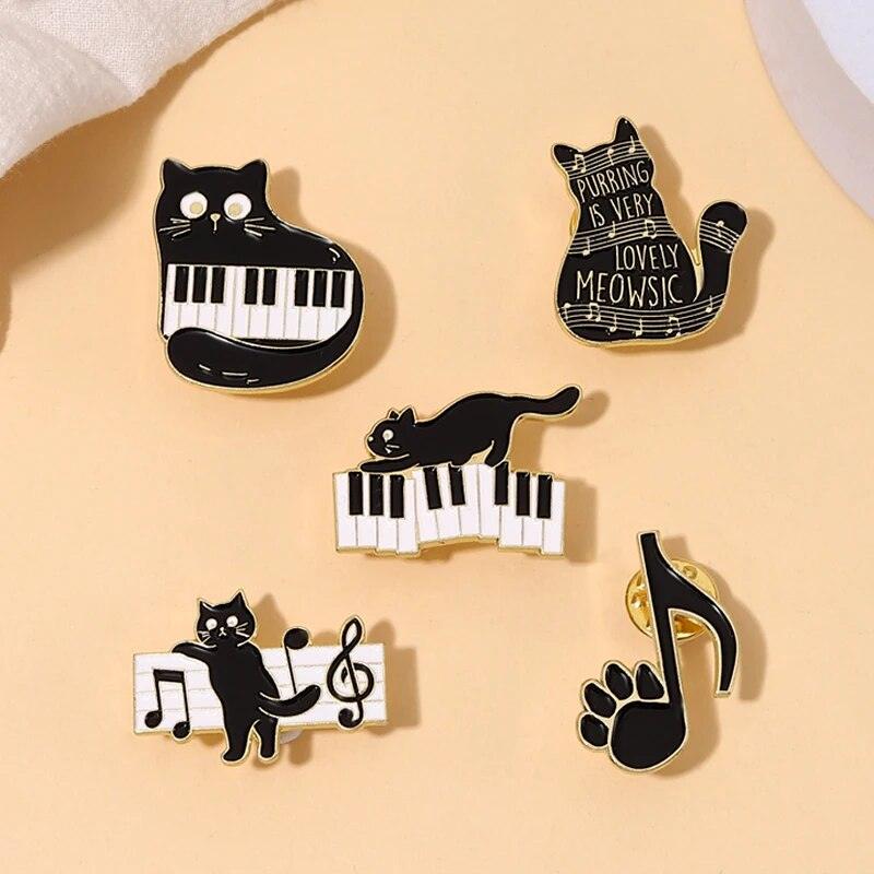 Various Black Cat Pin, 26 Designs - Just Cats - Gifts for Cat Lovers