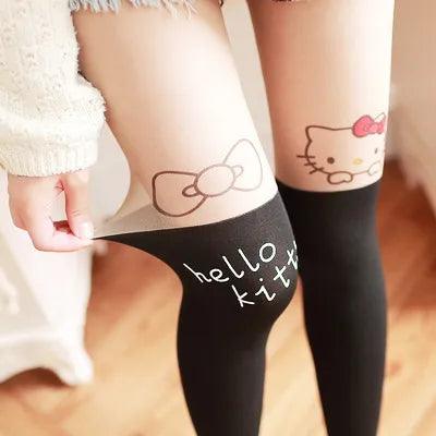 Various Cartoon Cat Pattern Pantyhose, 9 Designs - Just Cats - Gifts for Cat Lovers