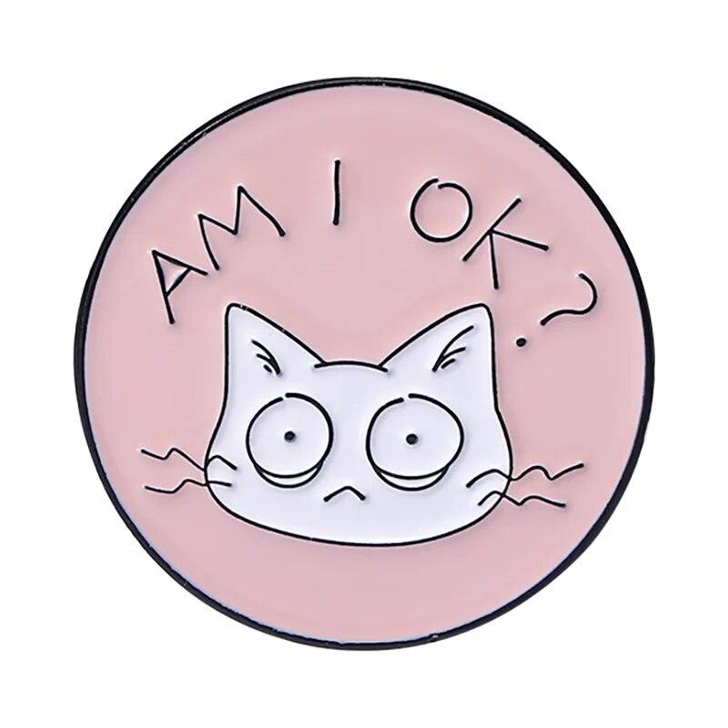 Various Cartoon Cat Pins, 19 Designs - Just Cats - Gifts for Cat Lovers