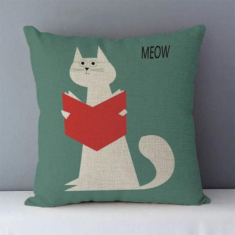 Various Cat Printed Decorative Pillow case, 15 Designs - Just Cats - Gifts for Cat Lovers