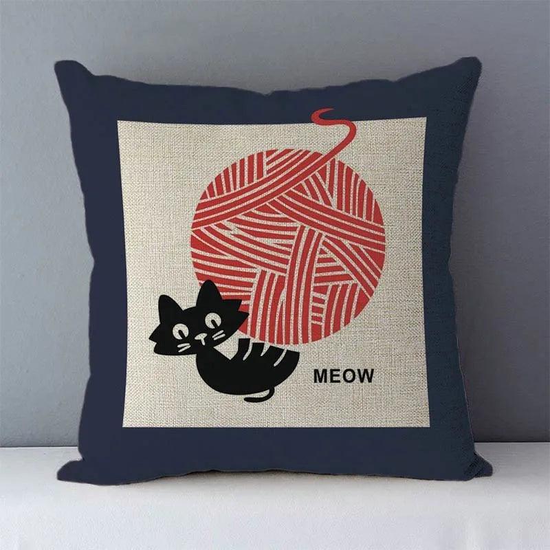 Various Cat Printed Decorative Pillow case, 15 Designs - Just Cats - Gifts for Cat Lovers