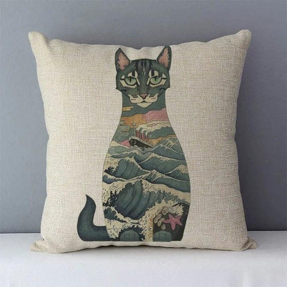 Various Cat Printed Decorative Pillow case, 15 Designs - Just Cats - Gifts for Cat Lovers