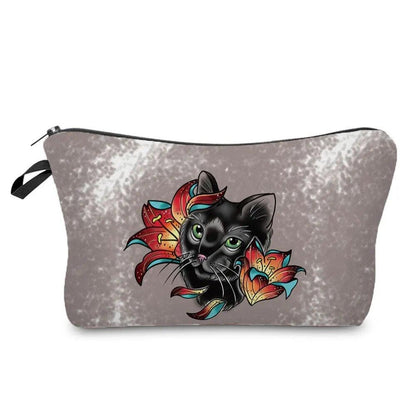 Various Coloful Cat Printed Travel Pouches/Cosmetic bag, 17 Designs - Just Cats - Gifts for Cat Lovers