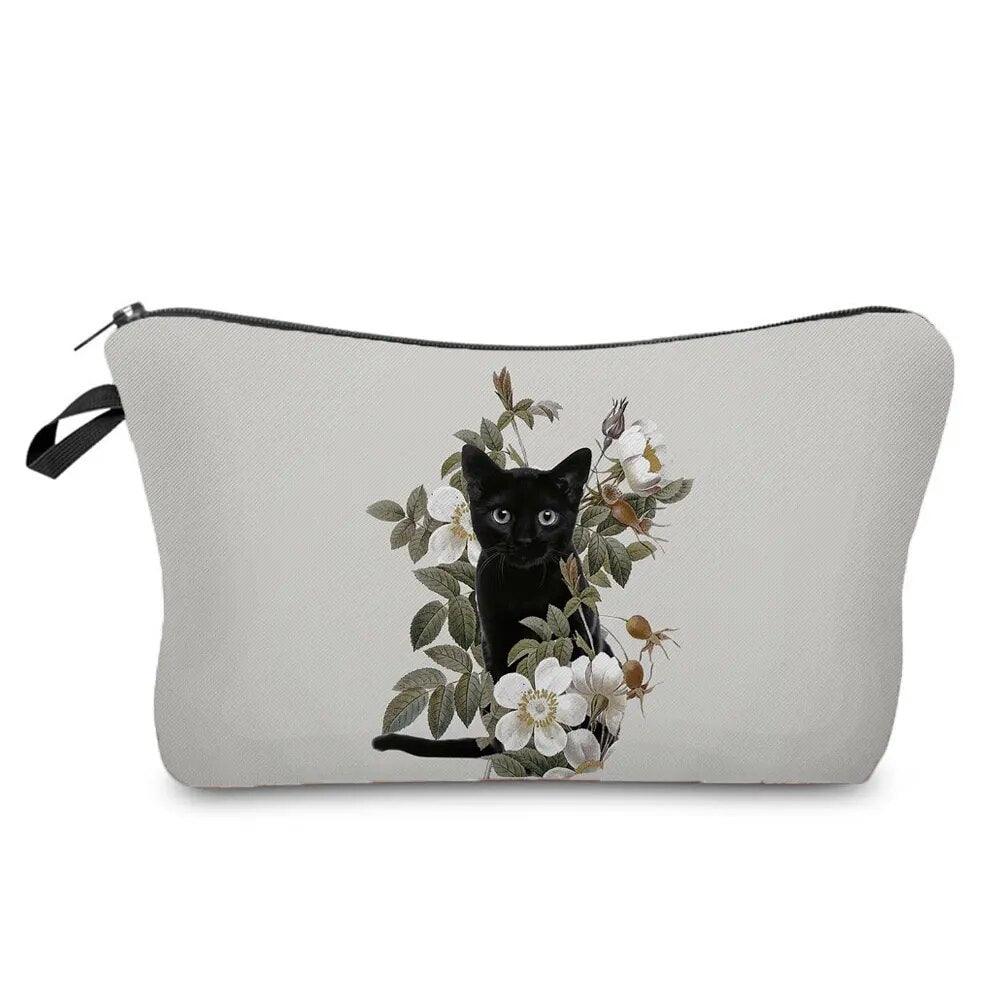 Various Coloful Cat Printed Travel Pouches/Cosmetic bag, 17 Designs - Just Cats - Gifts for Cat Lovers