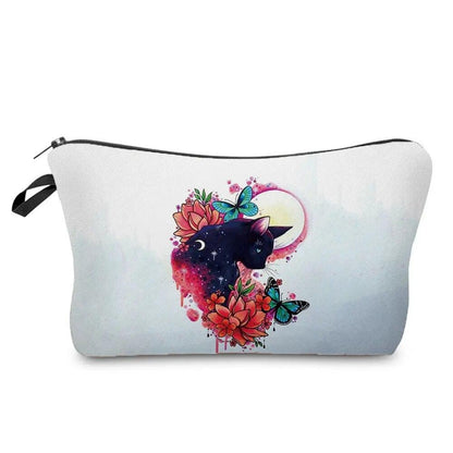 Various Coloful Cat Printed Travel Pouches/Cosmetic bag, 17 Designs - Just Cats - Gifts for Cat Lovers