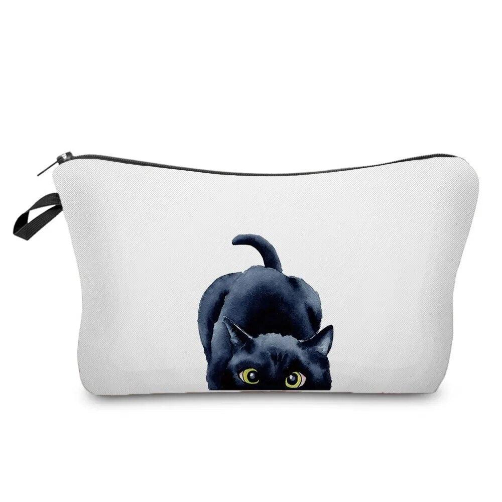 Various Coloful Cat Printed Travel Pouches/Cosmetic bag, 17 Designs - Just Cats - Gifts for Cat Lovers