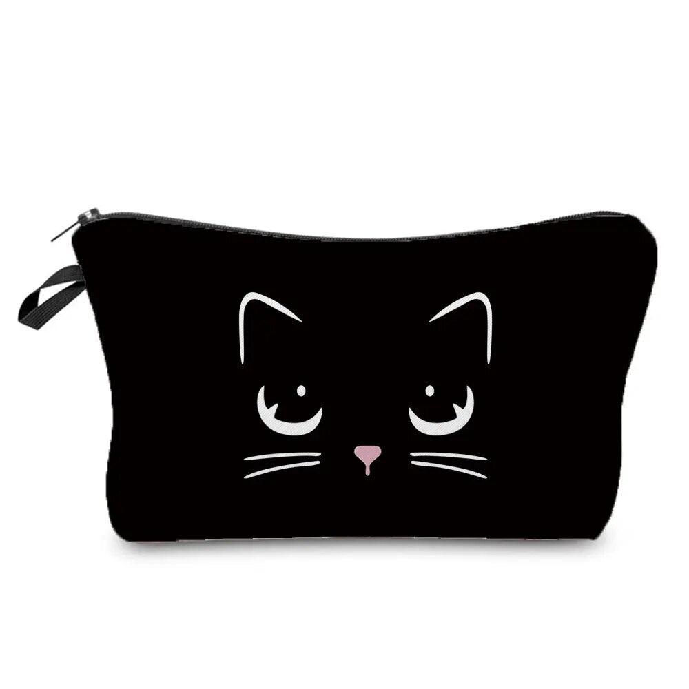 Various Coloful Cat Printed Travel Pouches/Cosmetic bag, 17 Designs - Just Cats - Gifts for Cat Lovers