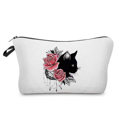 Various Coloful Cat Printed Travel Pouches/Cosmetic bag, 17 Designs - Just Cats - Gifts for Cat Lovers