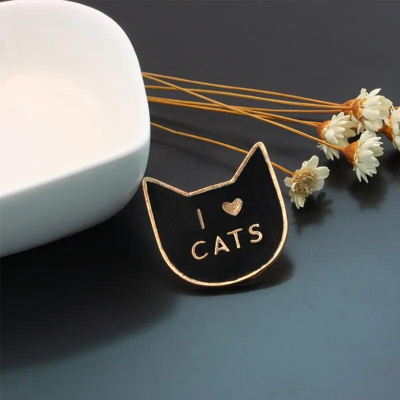 Various Cute Cartoon Cat Pins, 17 Designs - Just Cats - Gifts for Cat Lovers