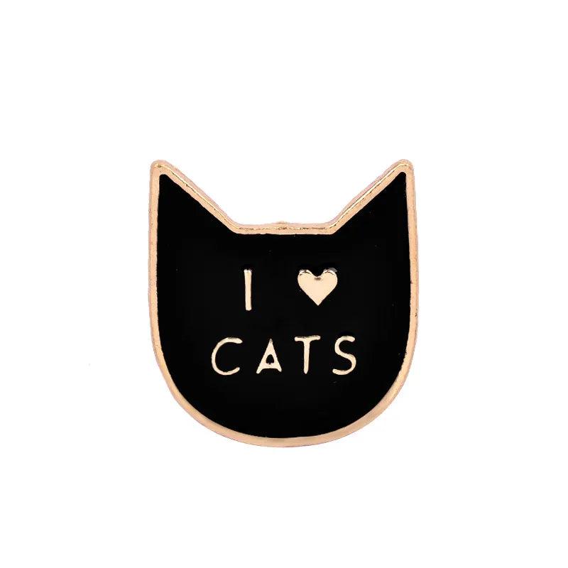 Various Cute Cartoon Cat Pins, 17 Designs - Just Cats - Gifts for Cat Lovers