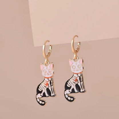 Various Enamel Cat Dangle Earrings, 24 Designs - Just Cats - Gifts for Cat Lovers