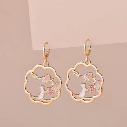 Various Enamel Cat Dangle Earrings, 24 Designs - Just Cats - Gifts for Cat Lovers