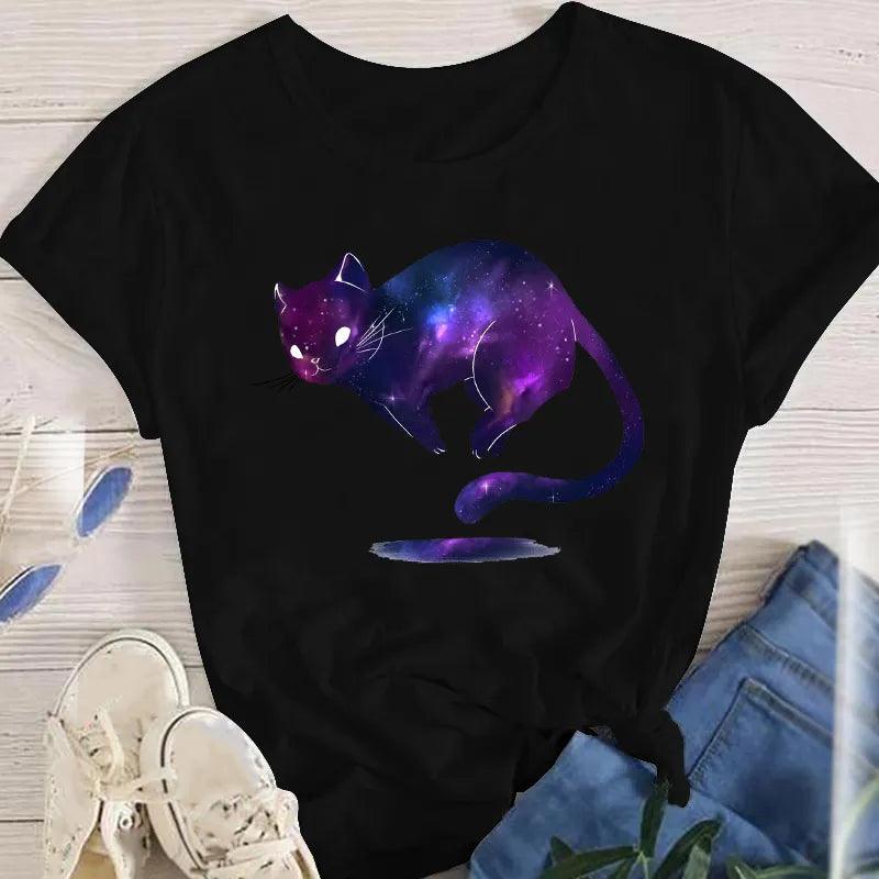 Various Printed Cat T-shirts, 6 Designs, S-4XL - Just Cats - Gifts for Cat Lovers