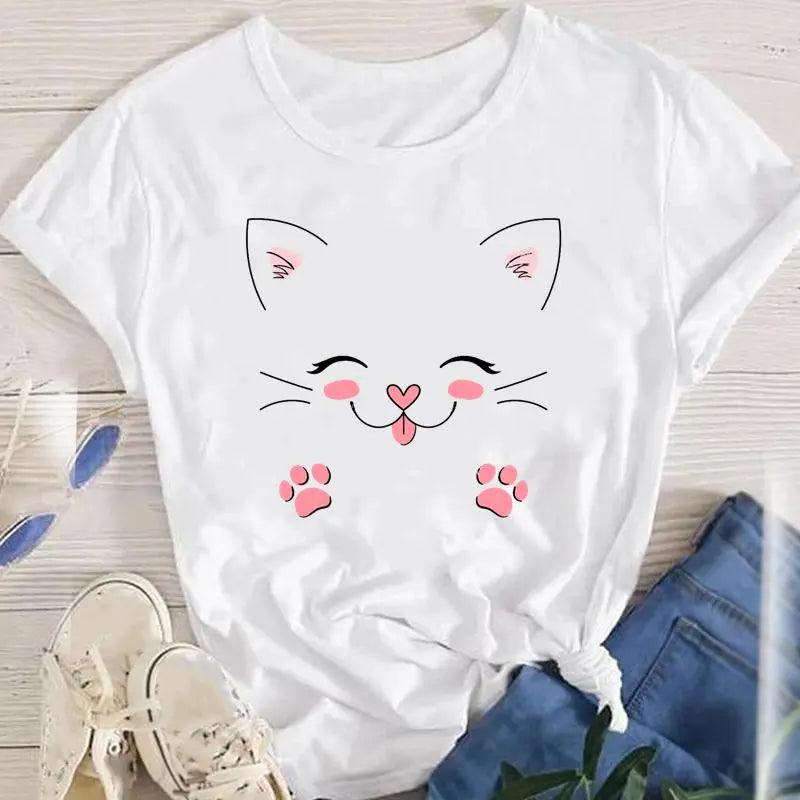 Various Printed Cat T-shirts, 6 Designs, S-4XL - Just Cats - Gifts for Cat Lovers