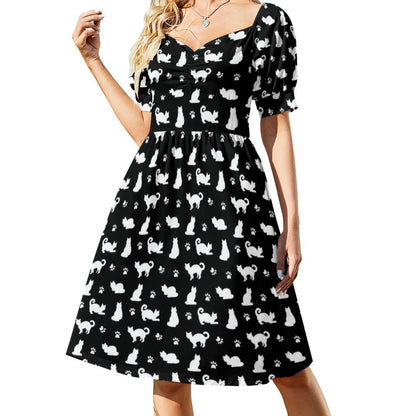 Verious Catroon Cat Print dresses, S-5XL, 12 Designs - Just Cats - Gifts for Cat Lovers