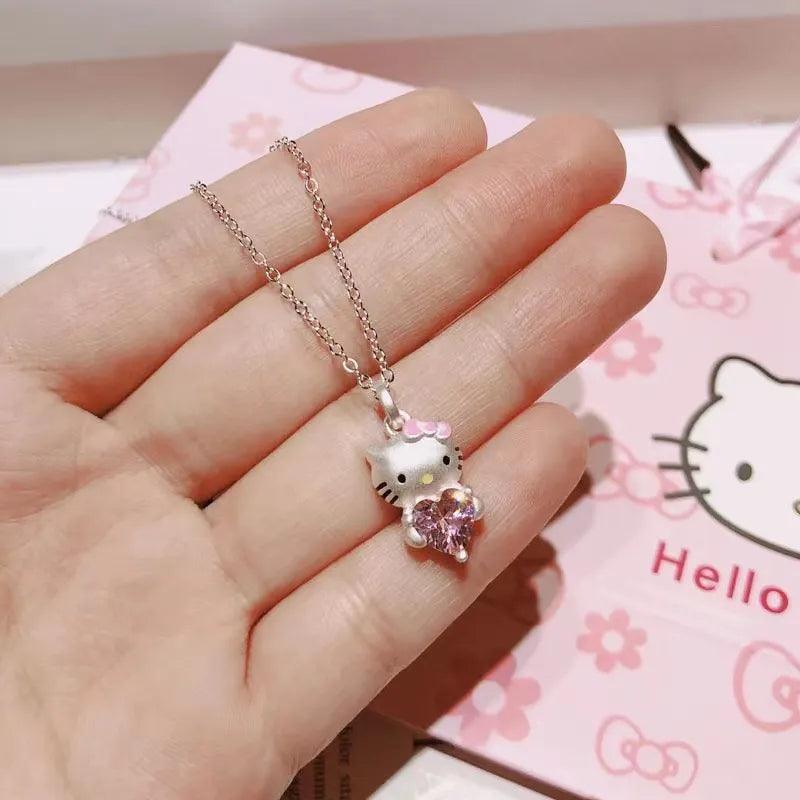 Verious Hello Kitty Silver &amp; Crystal Necklaces, 10 Desings - Just Cats - Gifts for Cat Lovers