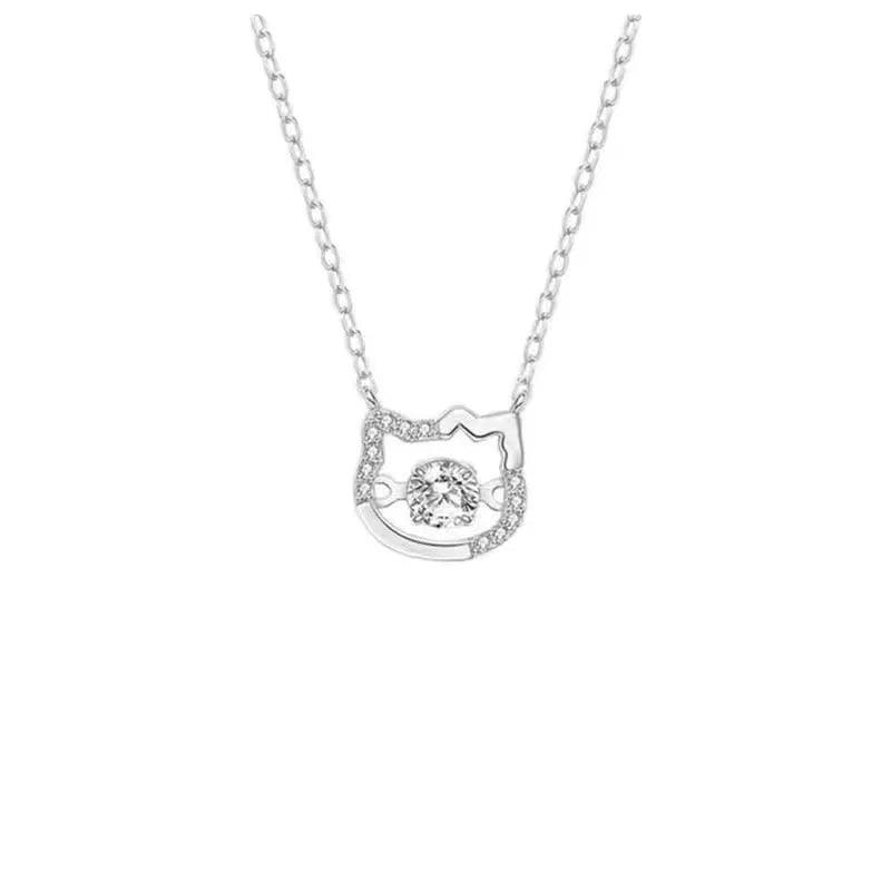 Verious Hello Kitty Silver &amp; Crystal Necklaces, 10 Desings - Just Cats - Gifts for Cat Lovers