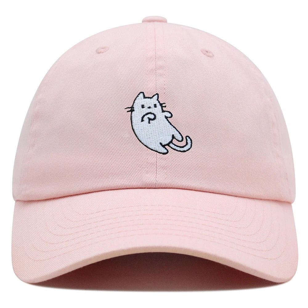 White Cat Adjustable Baseball Cap, 10 colors - Just Cats - Gifts for Cat Lovers