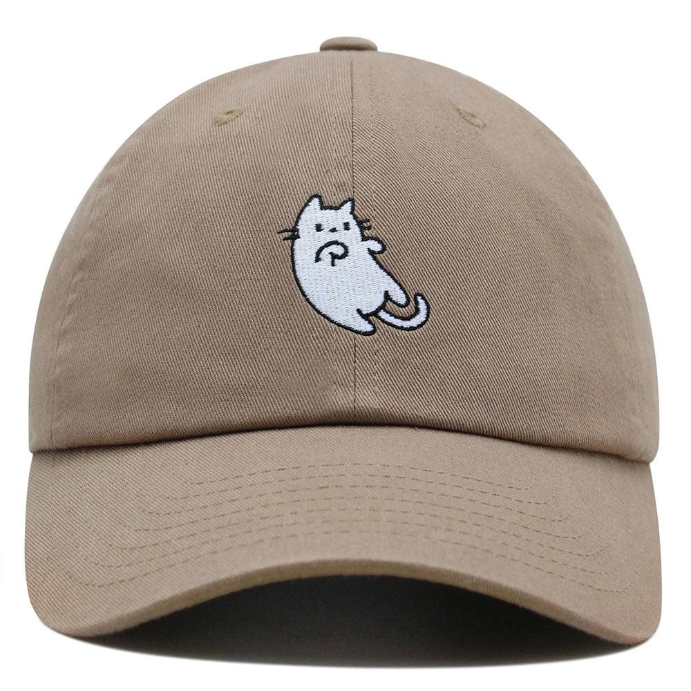 White Cat Adjustable Baseball Cap, 10 colors - Just Cats - Gifts for Cat Lovers