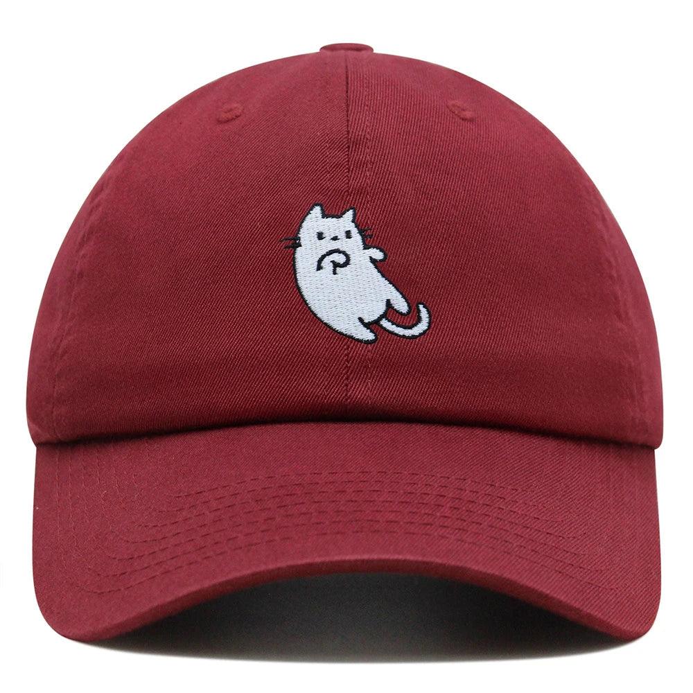 White Cat Adjustable Baseball Cap, 10 colors - Just Cats - Gifts for Cat Lovers