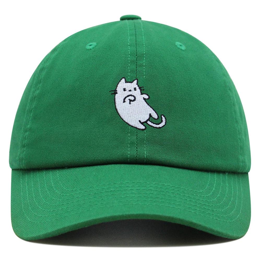 White Cat Adjustable Baseball Cap, 10 colors - Just Cats - Gifts for Cat Lovers