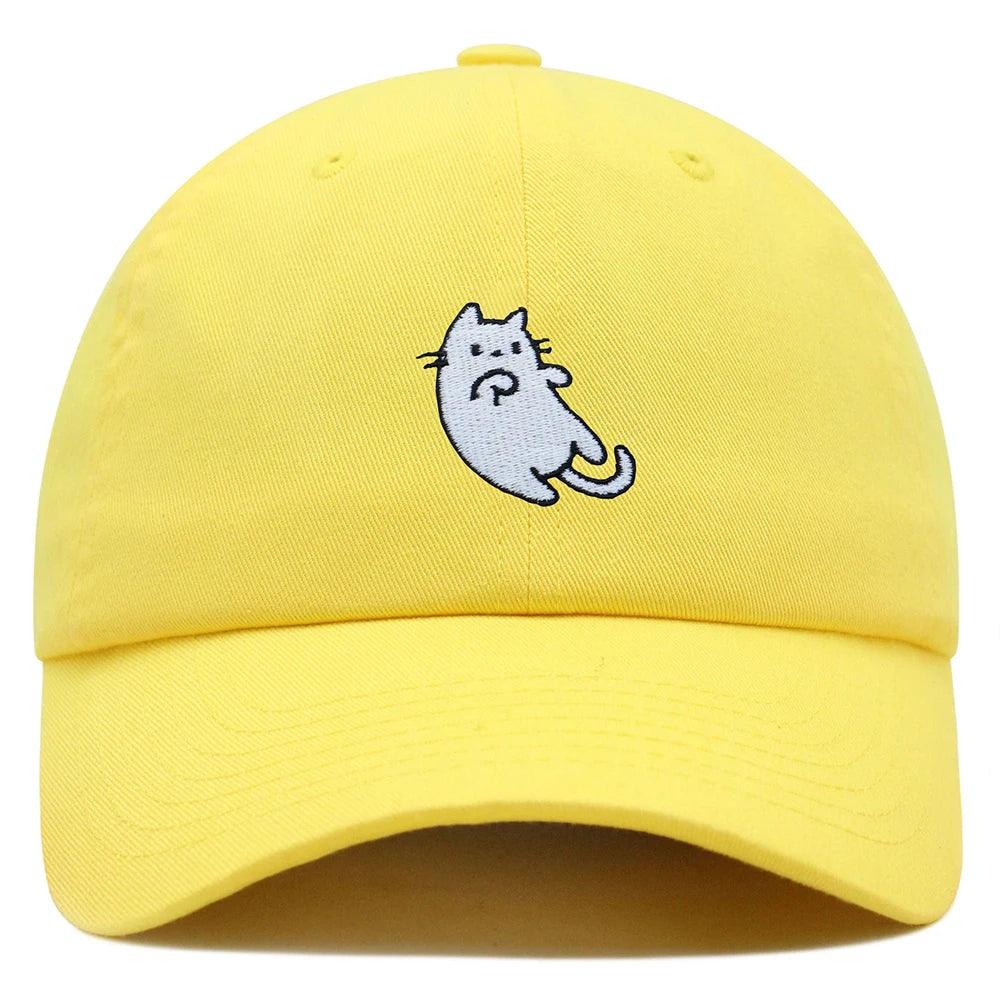 White Cat Adjustable Baseball Cap, 10 colors - Just Cats - Gifts for Cat Lovers