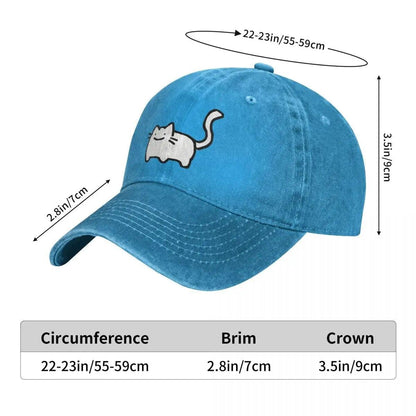 White Cat Baseball Cap, 7 colors - Just Cats - Gifts for Cat Lovers