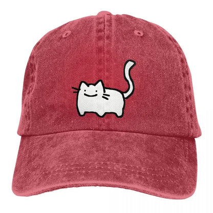 White Cat Baseball Cap, 7 colors - Just Cats - Gifts for Cat Lovers