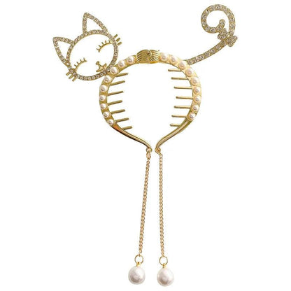 Zircon Cat Comb Hairpin - Just Cats - Gifts for Cat Lovers